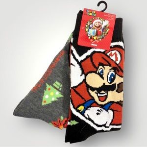 Christmas Nintendo Super Mario Bros 2 Pair Socks